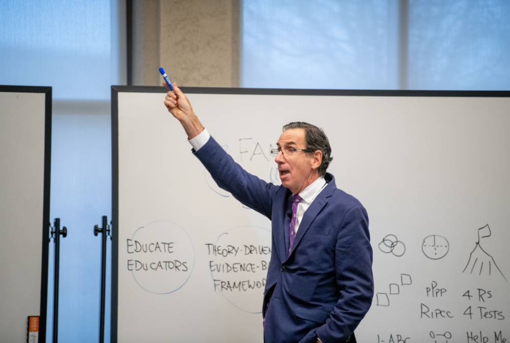 Dr. Just Craig talks FOBI at the Secchia Breakfast Lecture - Continuing Differently